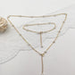 Natural Pearl 14K Gold Injection Chain