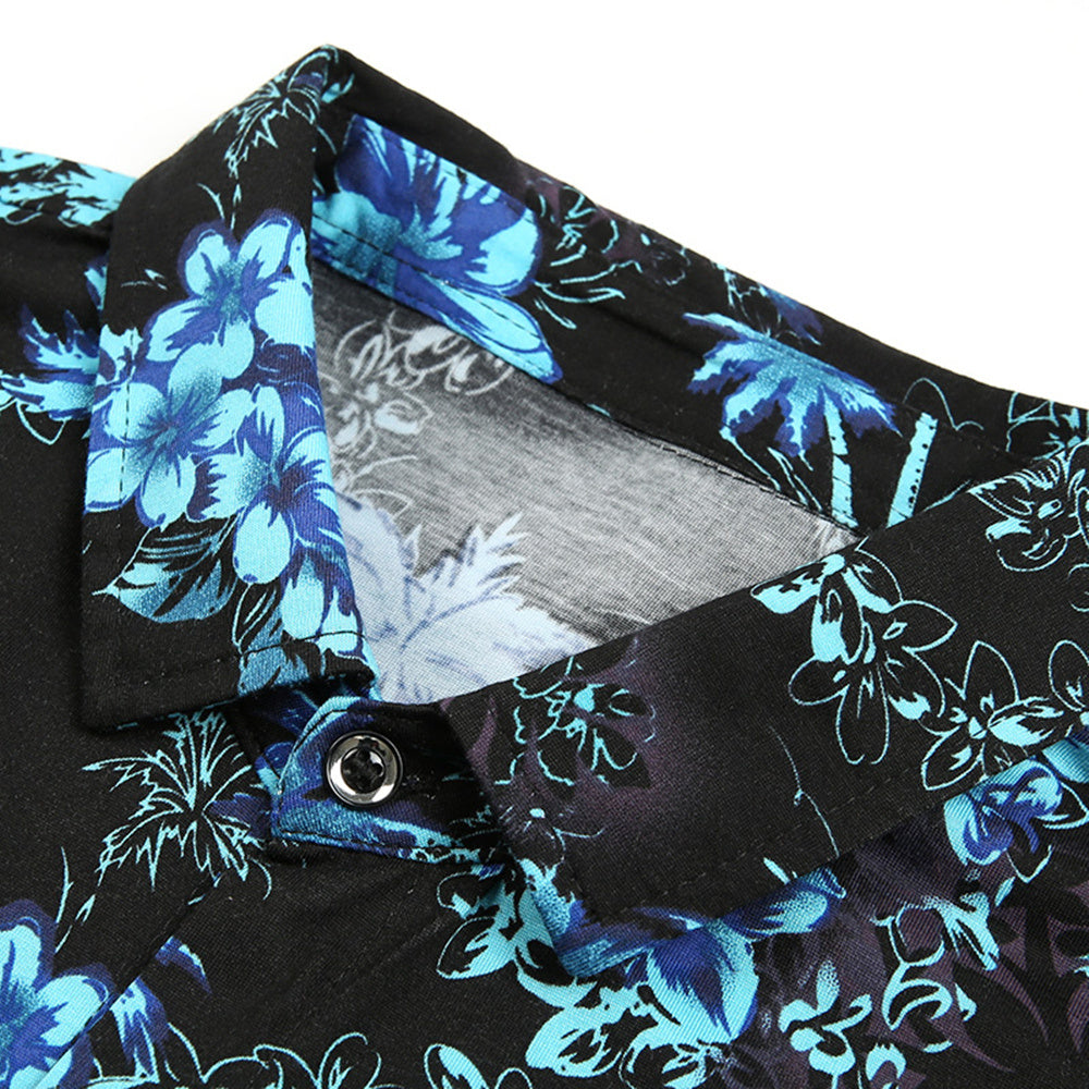 Stretch short sleeve shirt printed shirt
