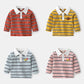 Boys Long Sleeve POLO Shirt No Hooded Long Sleeve Shirt Children's T-shirt