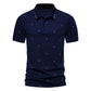 Men's Short-sleeved Polo Shirt Fashionable Printed Casual European And American Lapel Short-sleeved T-shirt
