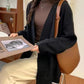 French Retro Mid-length Coat Loose Commute Style Women's Knitted Cardigan