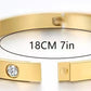 Gold Bracelets For Women 14K Gold Plated Friendship Love Bangle Bracelets Cubic Zirconia Stainless Steel Bracelet Jewelry Christmas Valentines Graduation Gifts For Women Teen Girls