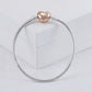 Rose Gold Heart chain buckle snake bone chain