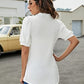 Polo Shirt Button Down Neck Puff Sleeve Loose T Shirt Shirt