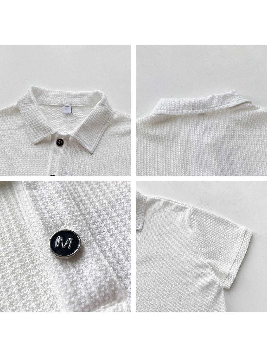 Men's Short-sleeved Polo Shirt Tide Brand Half-sleeved T Men's Shirt Korean Version Of The Lapel T-shirt