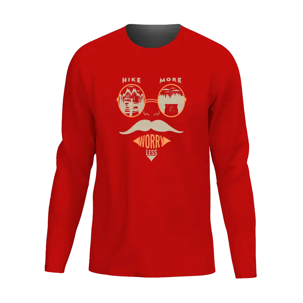 Hike More Worry Less Men Long Sleeve Shirt