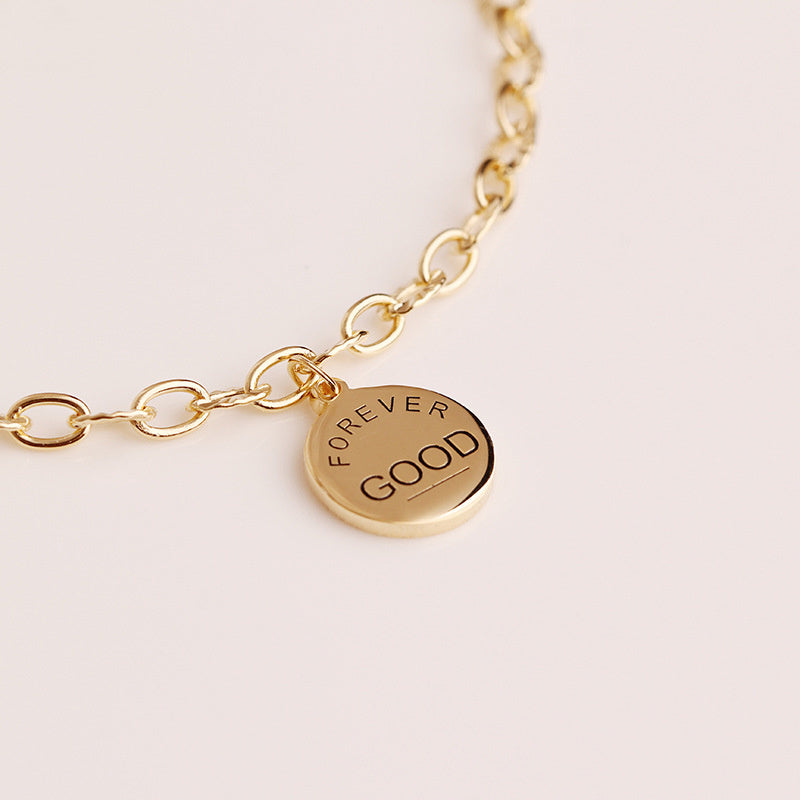 Simple Letters Fashion Temperament Real Gold Electroplating Jewelry