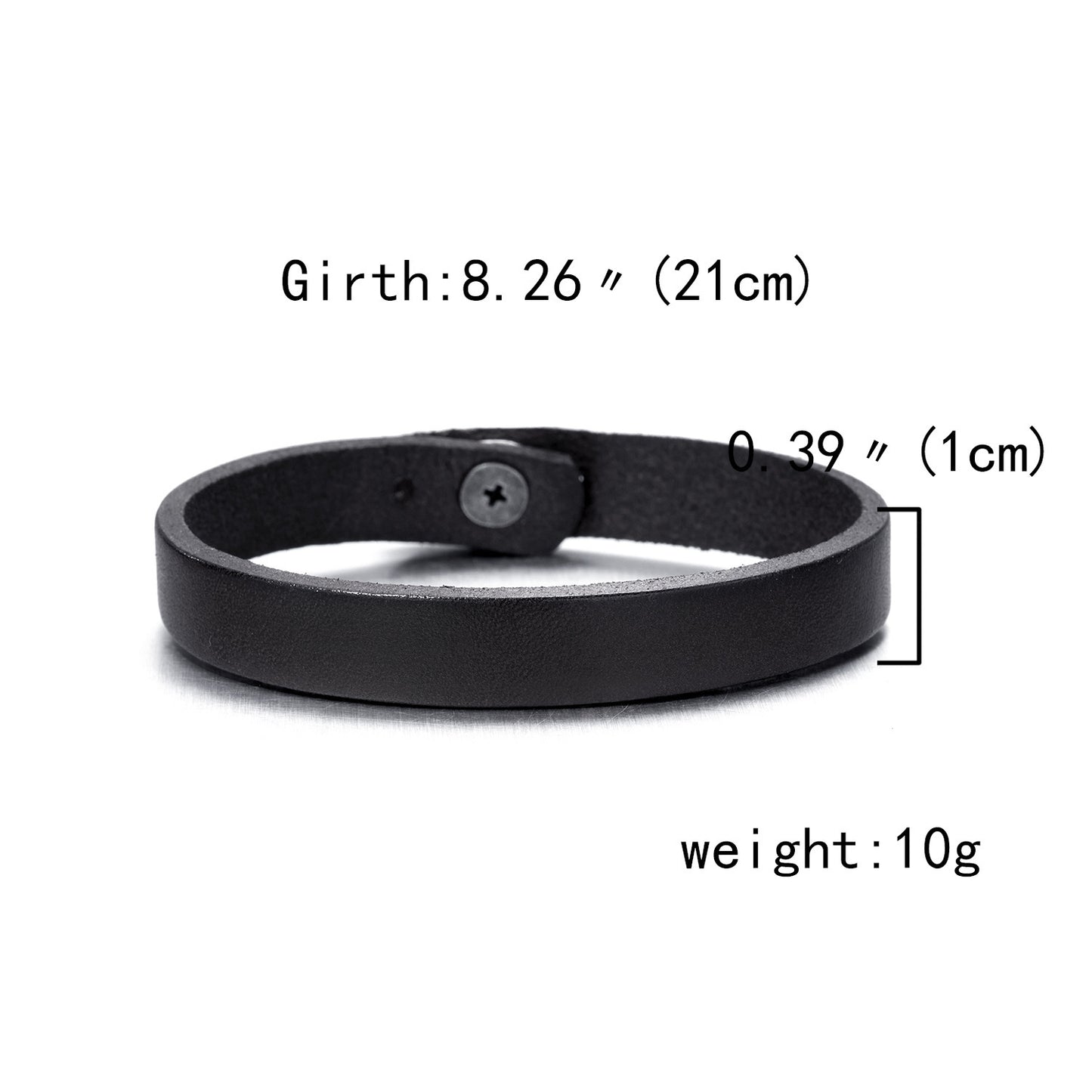 European And American Fashion Minimalist Men's Vintage Sparkling Style Leather Bracelet Unique Punk Style