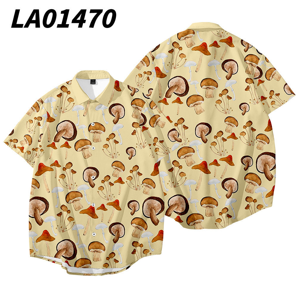 Creative Printed Shirt National Tide Men's Shirt Shirt