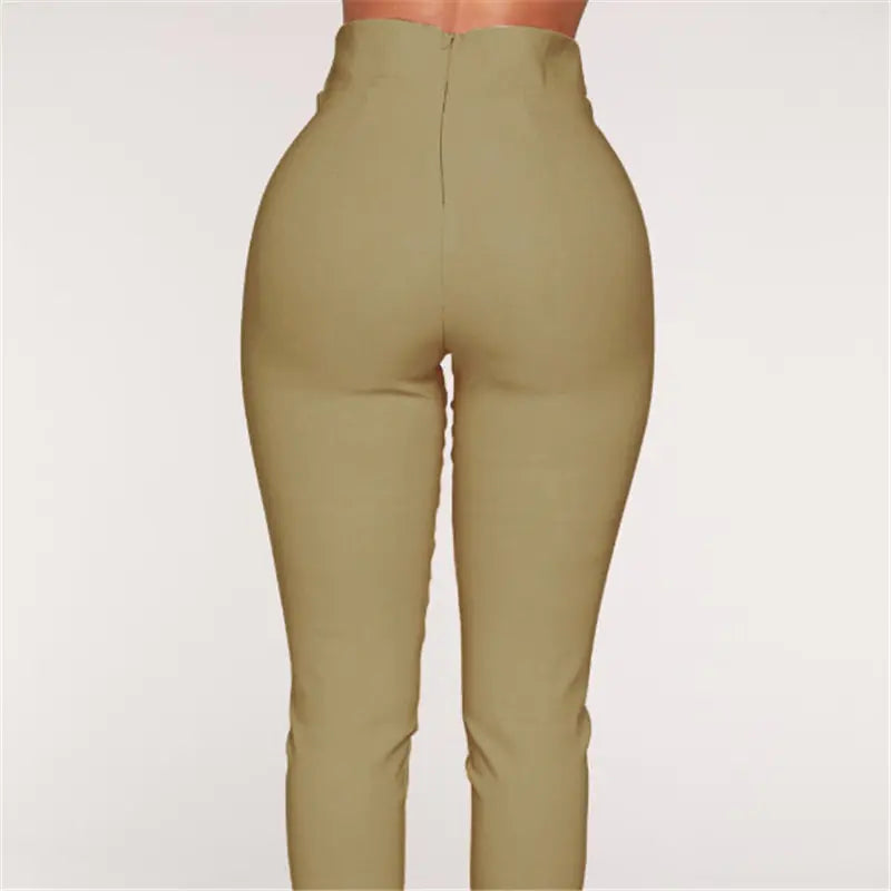 High Waist Bowknot Skinny Pants