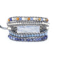 Natural blue gold hand-woven leather bracelet