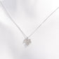 925 Sterling Silver Zircon Maple Leaf Necklace