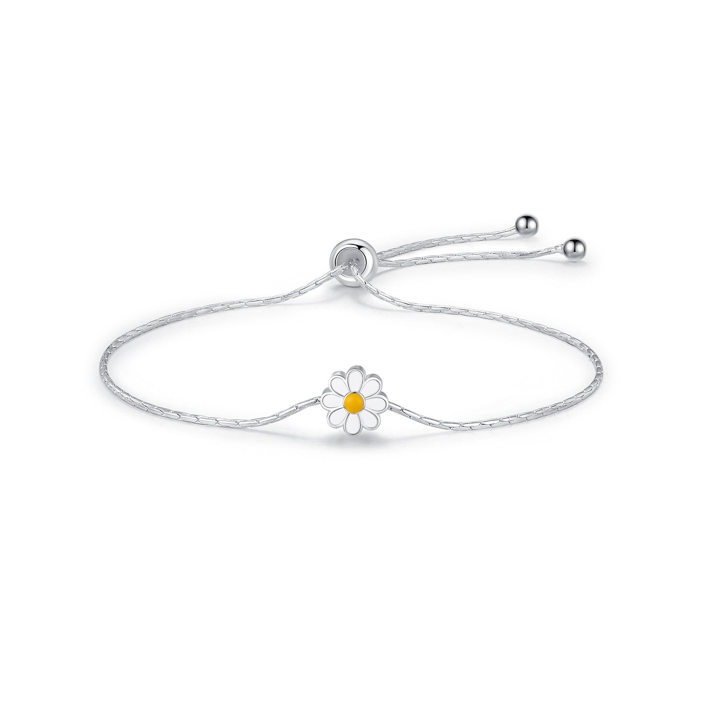 S925 Sterling Silver Enamel Telescopic Bracelet