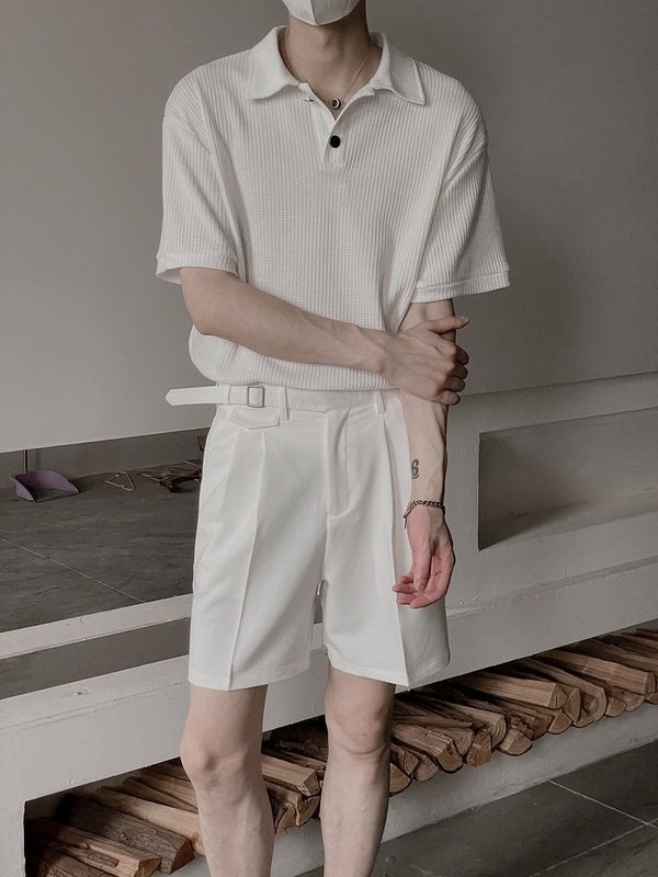 Men's Short-sleeved Polo Shirt Tide Brand Half-sleeved T Men's Shirt Korean Version Of The Lapel T-shirt