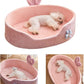 Cute Princess Dog Bed Pink Pet Bed Detachable Washable Dog Sleeping Bed Rabbit Ear Calming Dog And Cat Bed Soft Comfortable Warm Cat Bed For Small Medium Sized Breed Four Seasons