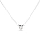 14K White Gold 1.0 Cttw Lab Grown Diamond Heart Shape Solitaire Pendant Necklace (F-G Color, VS1-VS2 Clarity)