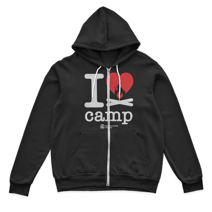 I Love Camp Zip Hoodie for Men