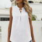 Notched Sleeveless Tank