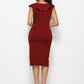 Ruched Ruffled Cap Sleeve Dress
