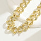 Hip Hop Ladies Clavicle Chain 18K Gold Plated Exaggerated Long