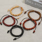 Simple Pulling Rope Wooden Bead Adjustable Bracelet Ornament