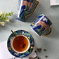 Large Capacity Bone China Coffee Mug Set