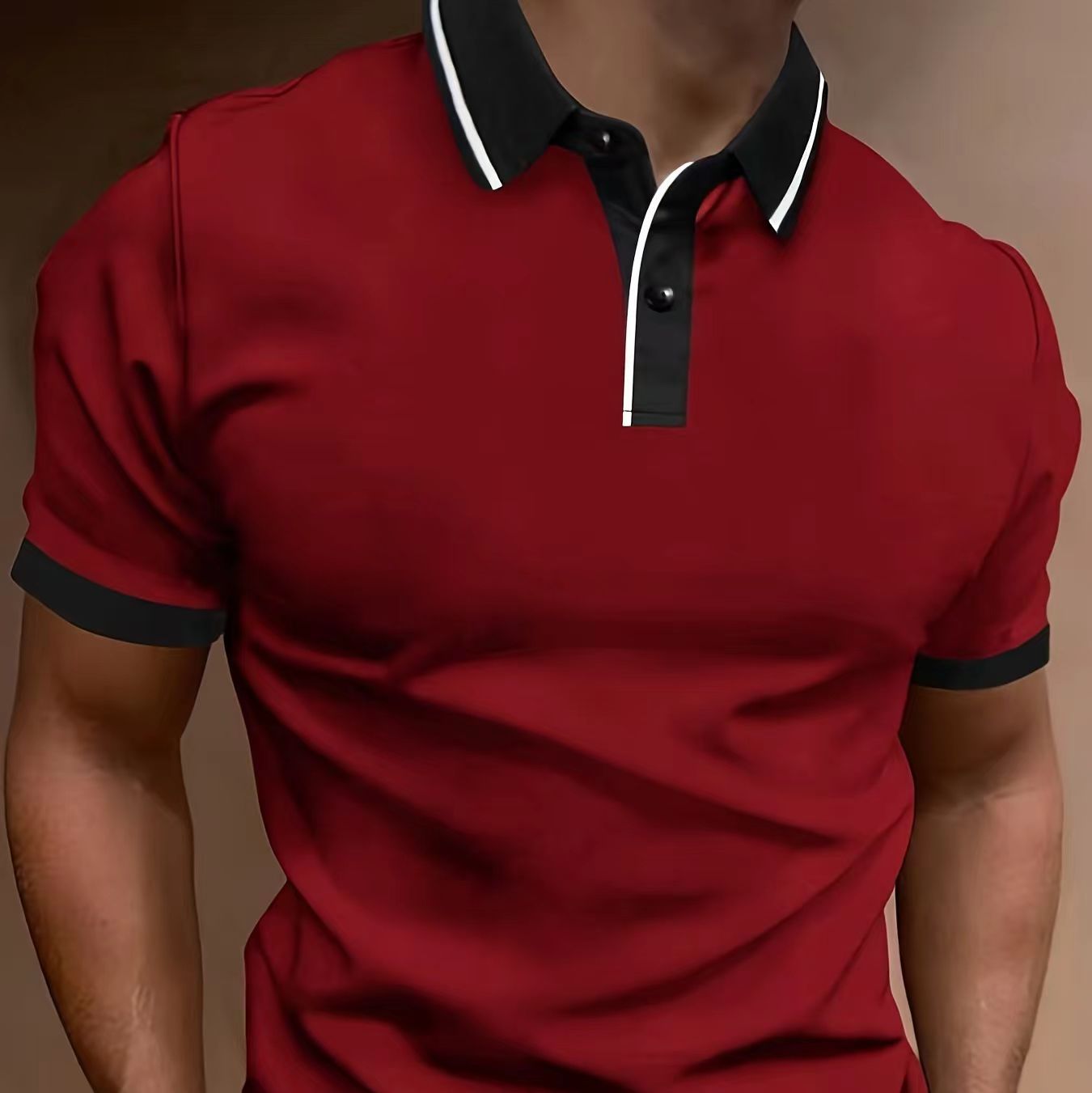 Autumn Leisure Short Sleeve Lapel T-shirt 3D Printed Polo Shirt Zipper Men's Clothing