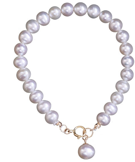 14K Gold Natural Pearl Bracelet