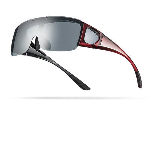Rock Brothers Flip Travel Glasses Set Mirror Polarized Windproof