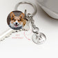 Personalized Pet Photo Disc Necklace Ladies Kitten Name Pendant Necklace Custom Animal Stainless Steel Necklace Jewelry