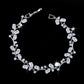 18K White Gold Zircon Bracelet