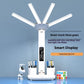 3in1 Multifunction Table Lamp LED Four-headed Folding With Fan Calendar Clock USB Rechargeable Desk Light 3 Color Reading Lamp