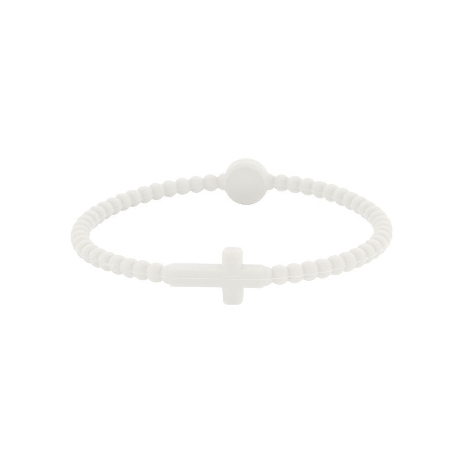 Simple Thin Cross Silicone Bracelet