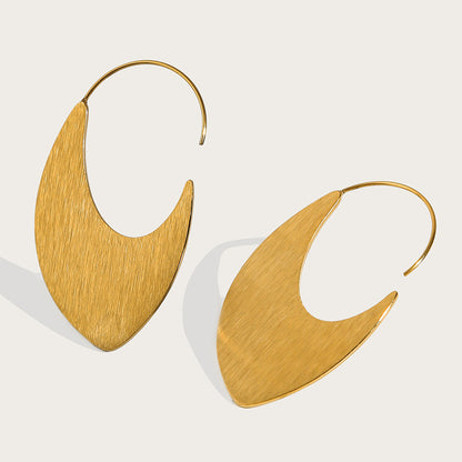 YACHAN 18K Gold PVD Plated Stainless Steel Hoop Earrings For