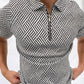 POLO Polo Shirt Zipper Check Men's T-shirt