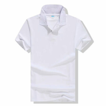 Cotton-polyester Polo Shirt Short-sleeved Work Clothes Custom Printed Culture Advertising Shirt Business Attire Lapel T-shirt Embroidery