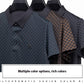 Men's Lapel Plaid Printed Seamless High Elasticity Ice Silk Short Sleeve