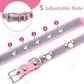 Reflective Dog Collar Leather Dog Collar For Small Medium Large Dogs Cats Adjustable Girl Puppy Dog Collars With Cute Paw Rivet
