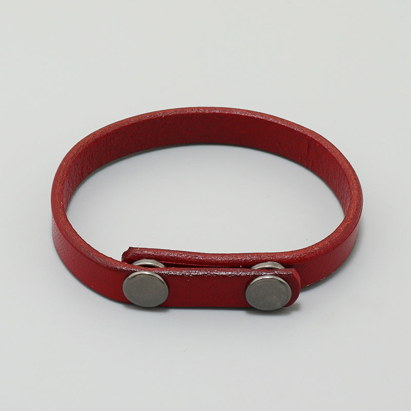 Simple Ins Style Fashion All-match Light Board Cattle Leather Bracelet