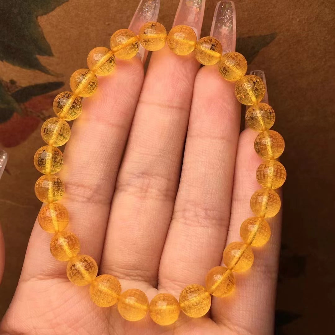 Natural Beeswax Heart Sutra Bracelet Crafts Accessories