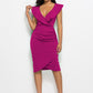 Ruched Ruffled Cap Sleeve Dress