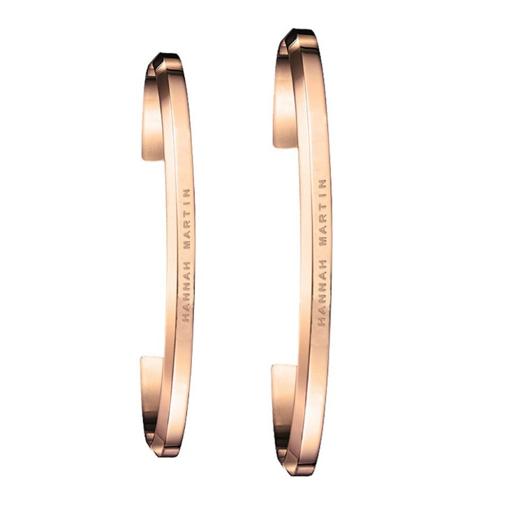 Vacuum Plating Jewelry Bracelet Rose Gold Stainless Steel U-Shaped Men and Women Bracelet