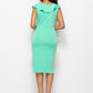 Ruched Ruffled Cap Sleeve Dress