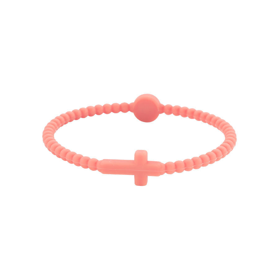 Simple Thin Cross Silicone Bracelet