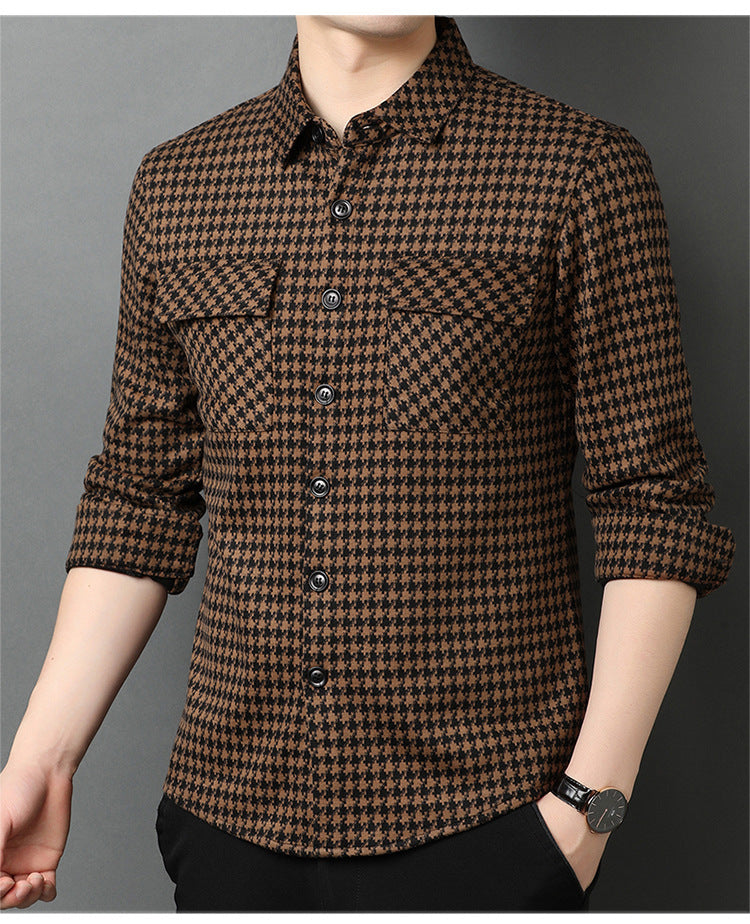 Multi-pocket Shirt Fashion Men's Business Shirt