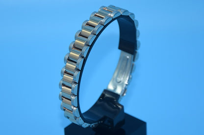 Steel color gold bracelet simple