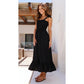 Smocking Simple Solid Color Camisole Dress