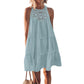 European And American Vest High Waist Sleeveless White Dress