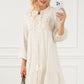 Tie Neck Balloon Sleeve Mini Dress
