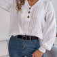 Cable-Knit V-Neck Long Sleeve Sweater